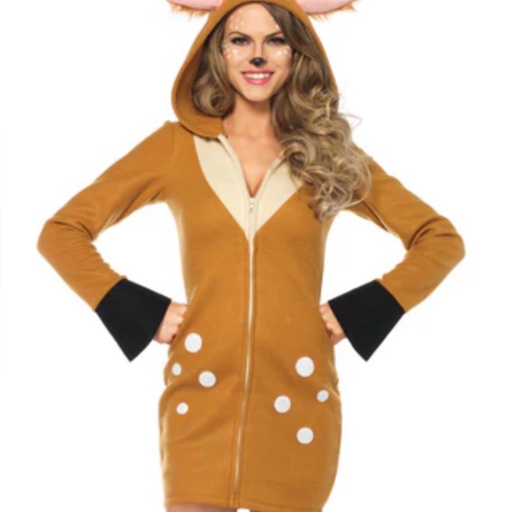 Leg Avenue Women's Cozy Reindeer/Fawn Costume - Picture 3 of 8